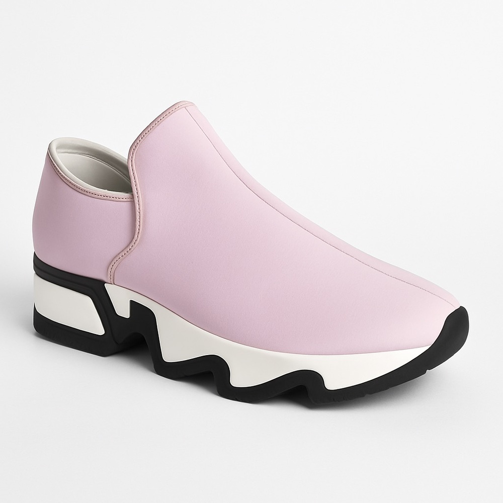 iRi WES Pink Outline Neoprene Low Top Sneaker